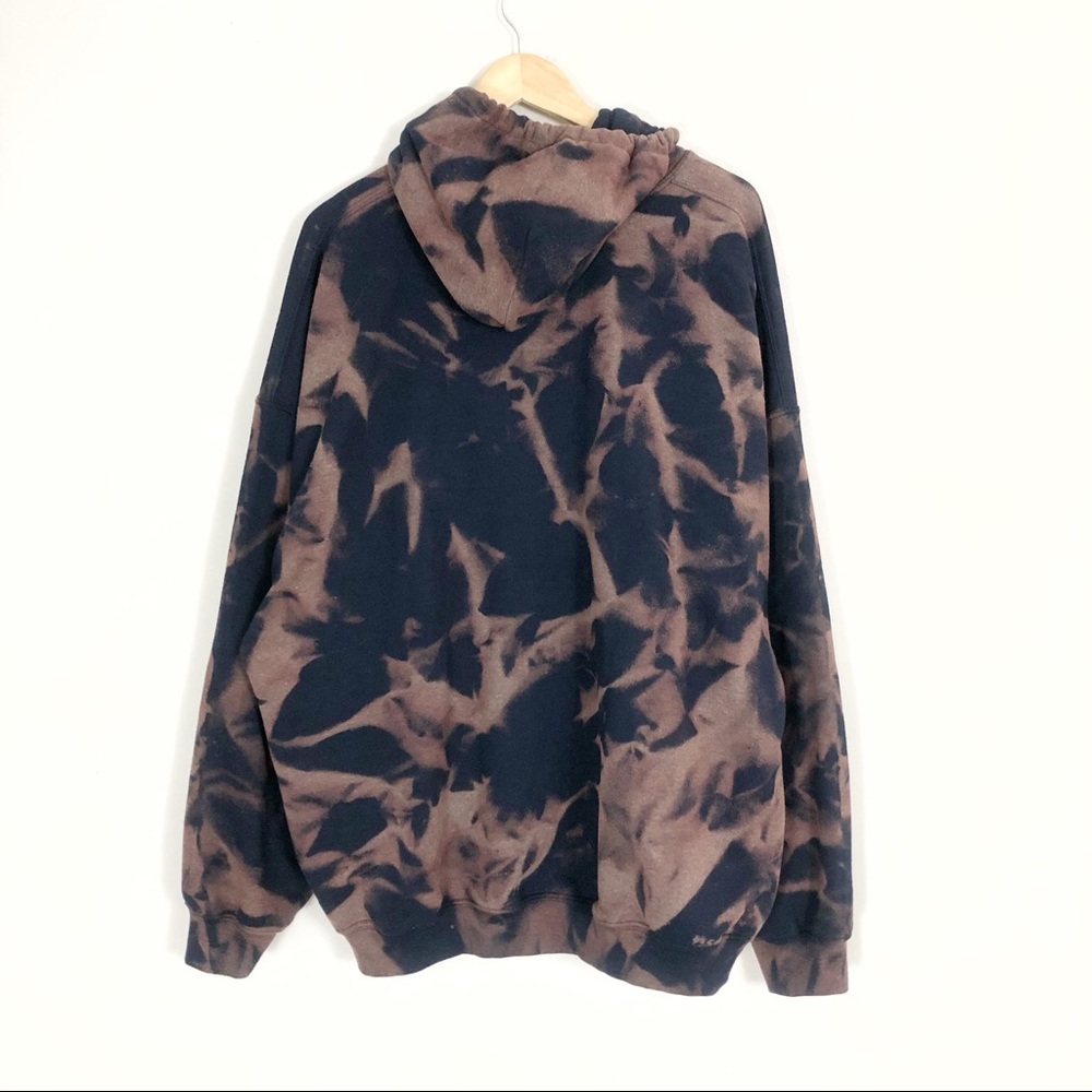 NEW Navy Blue Bleached Hoodie S-3X Sweatshirt - Picture 2 of 3